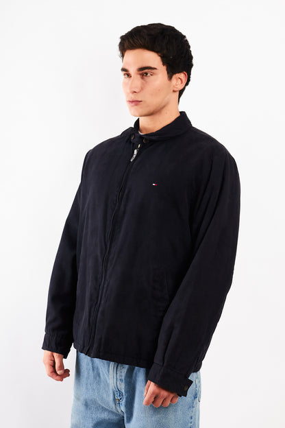 2000 Vintage Tommy Hilfiger Midnight Navy Peachskin Harrington (M/L)