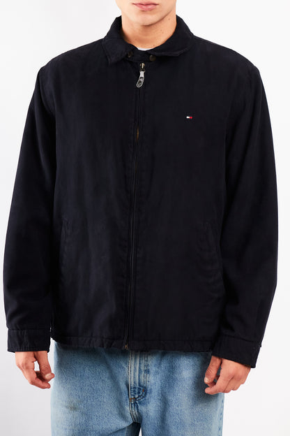 2000 Vintage Tommy Hilfiger Midnight Navy Peachskin Harrington (M/L)