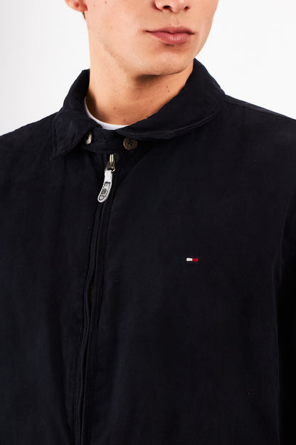 2000 Vintage Tommy Hilfiger Midnight Navy Peachskin Harrington (M/L)