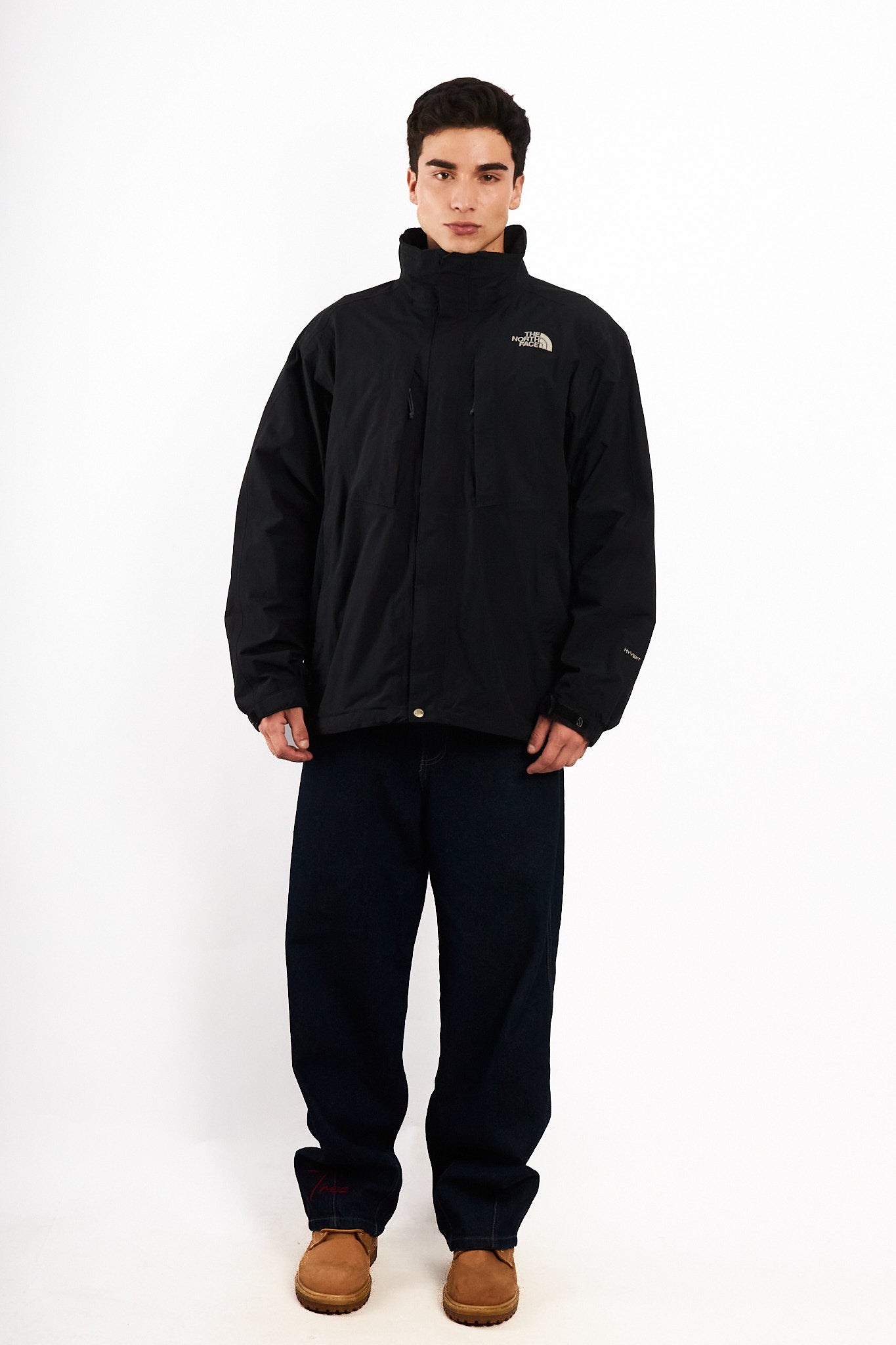 2000 Vintage The North Face Gorpcore Impermeable Black Jacket (M/L)