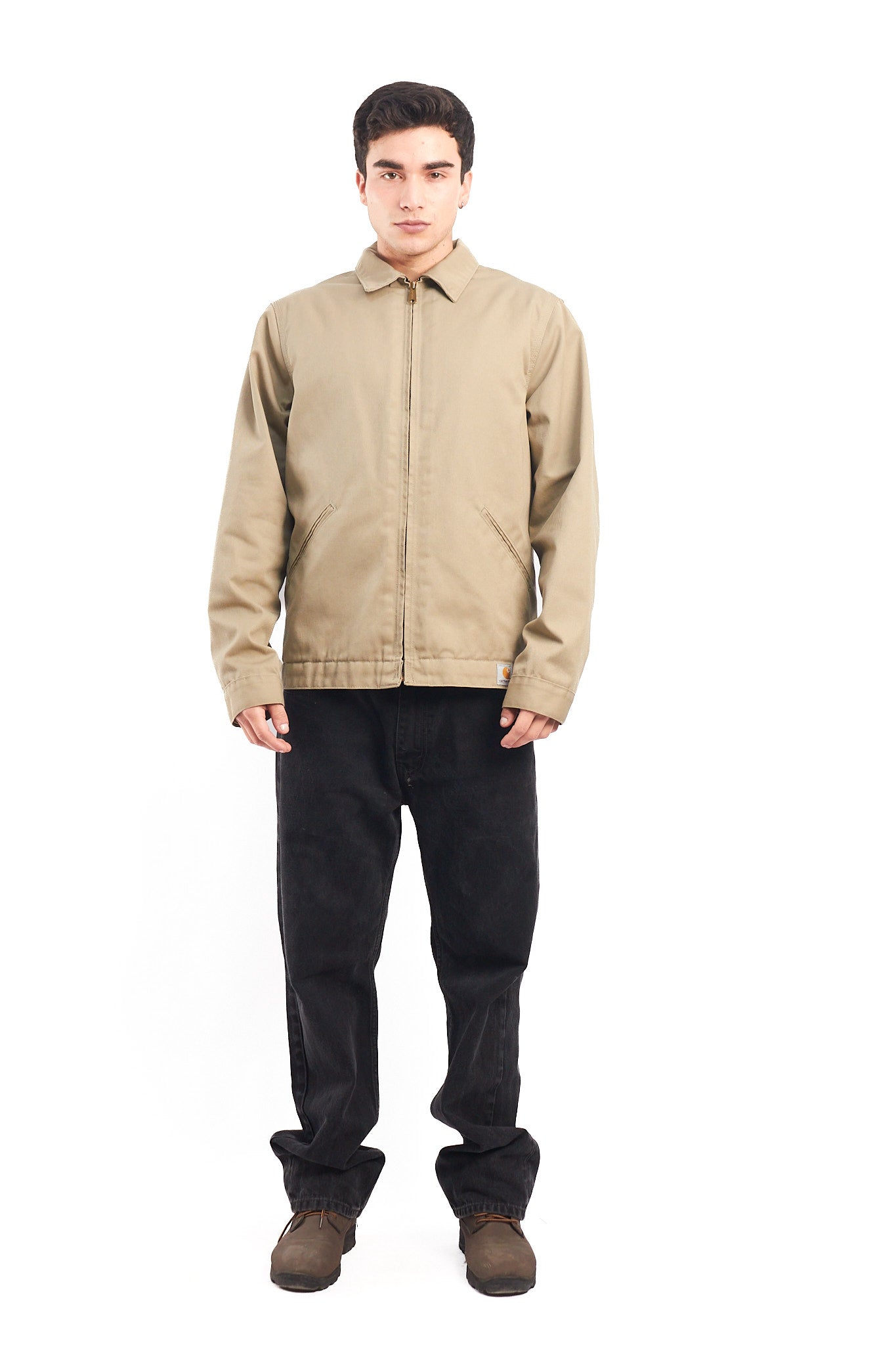 Vintage Carhartt J293 Khakhi Workwear "Eisenhower" Jacket (M/L)