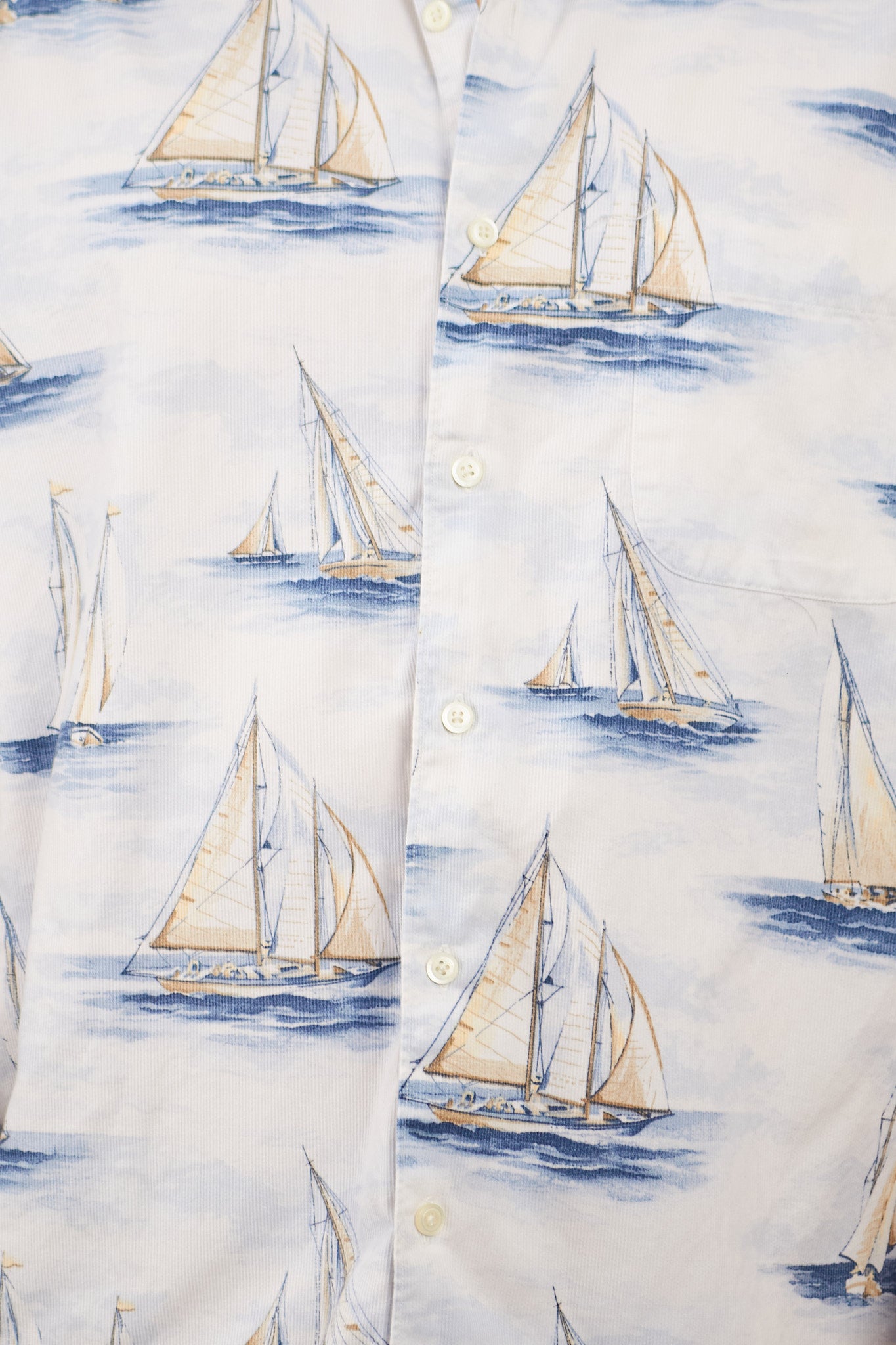 2000 Nautica Full Sailboats Shirt (L)