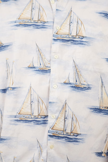 2000 Nautica Full Sailboats Shirt (L)