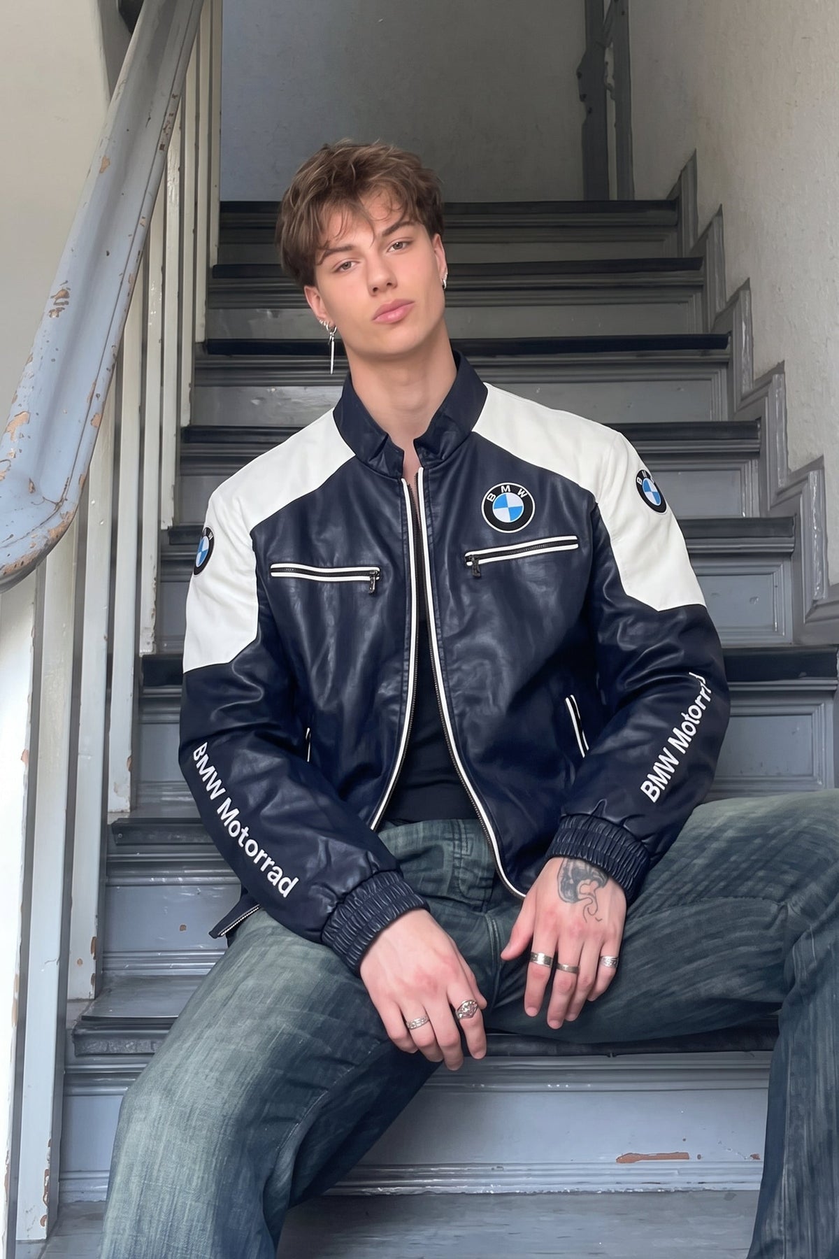 BMW Motorrad Vegan Leather Racer Jacket