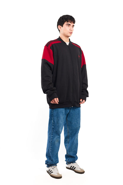 2000 Vintage Adidas Black and Red Jacket (XL(XXL)