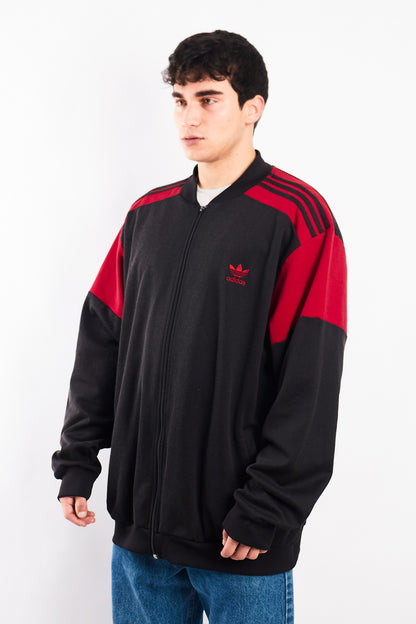 2000 Vintage Adidas Black and Red Jacket (XL(XXL)