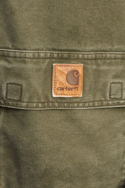 Vintage Carhartt C96 Army Green Sandstone Sherpa Jacket (L)