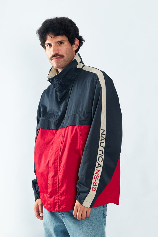 2000  Vintage Nautica NS-83 Spell Out Jacket (L/XL)