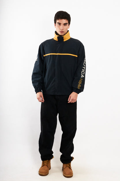2000 Vintage Nautica Striped Spellout Jacket (M/L)