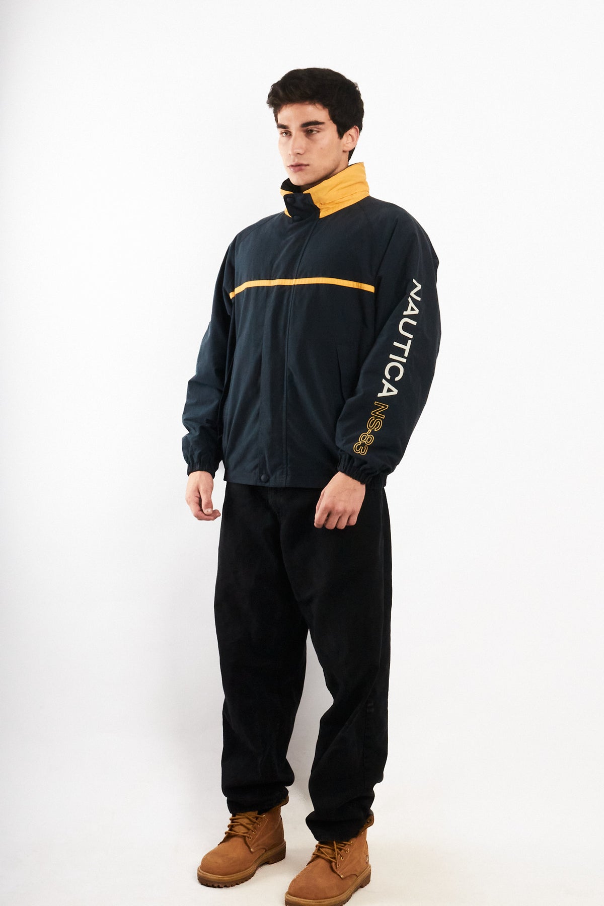 2000 Vintage Nautica Striped Spellout Jacket (M/L)