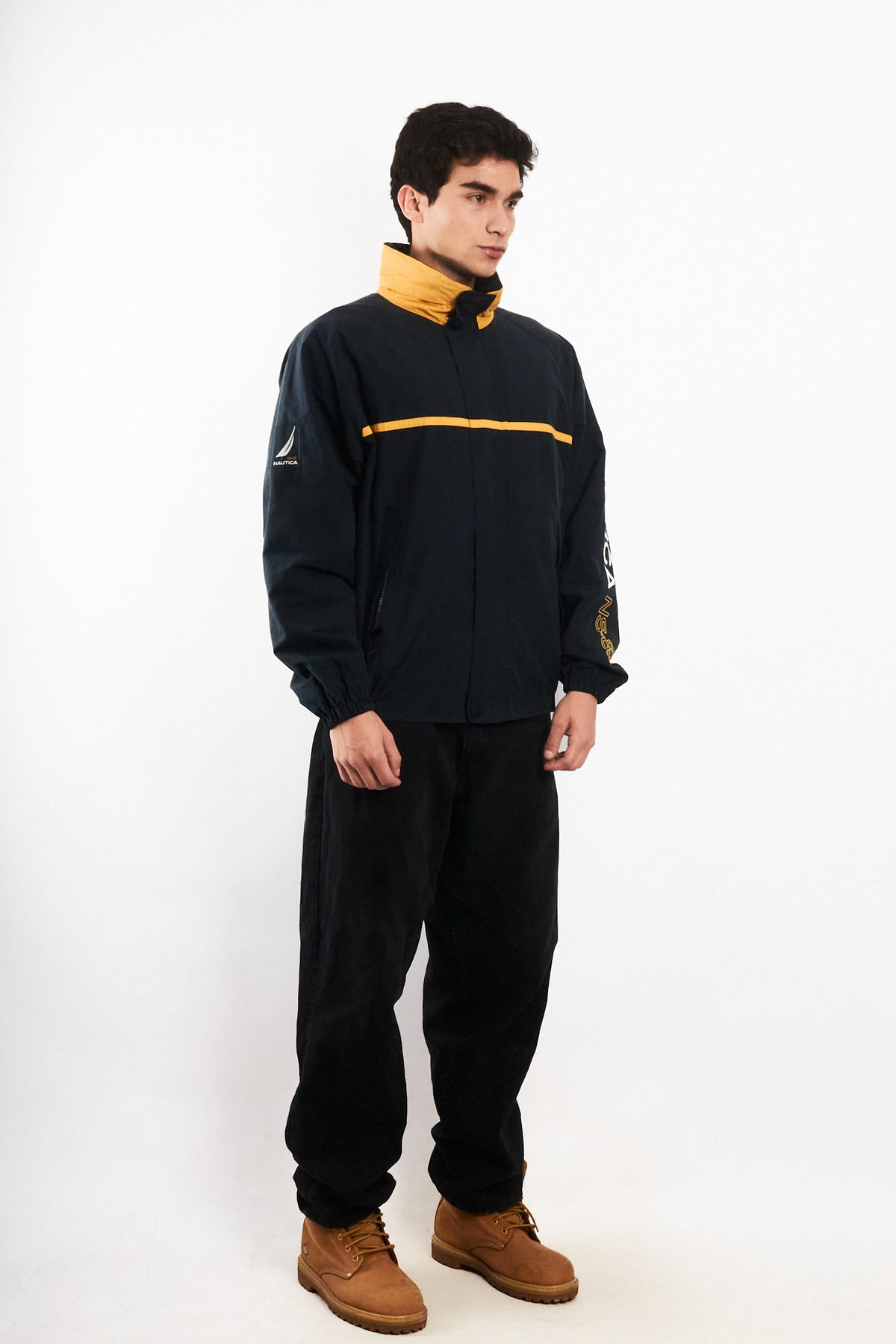 2000 Vintage Nautica Striped Spellout Jacket (M/L)