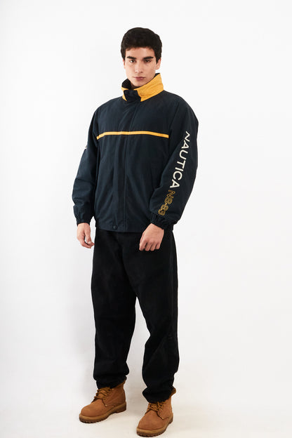 2000 Vintage Nautica Striped Spellout Jacket (M/L)