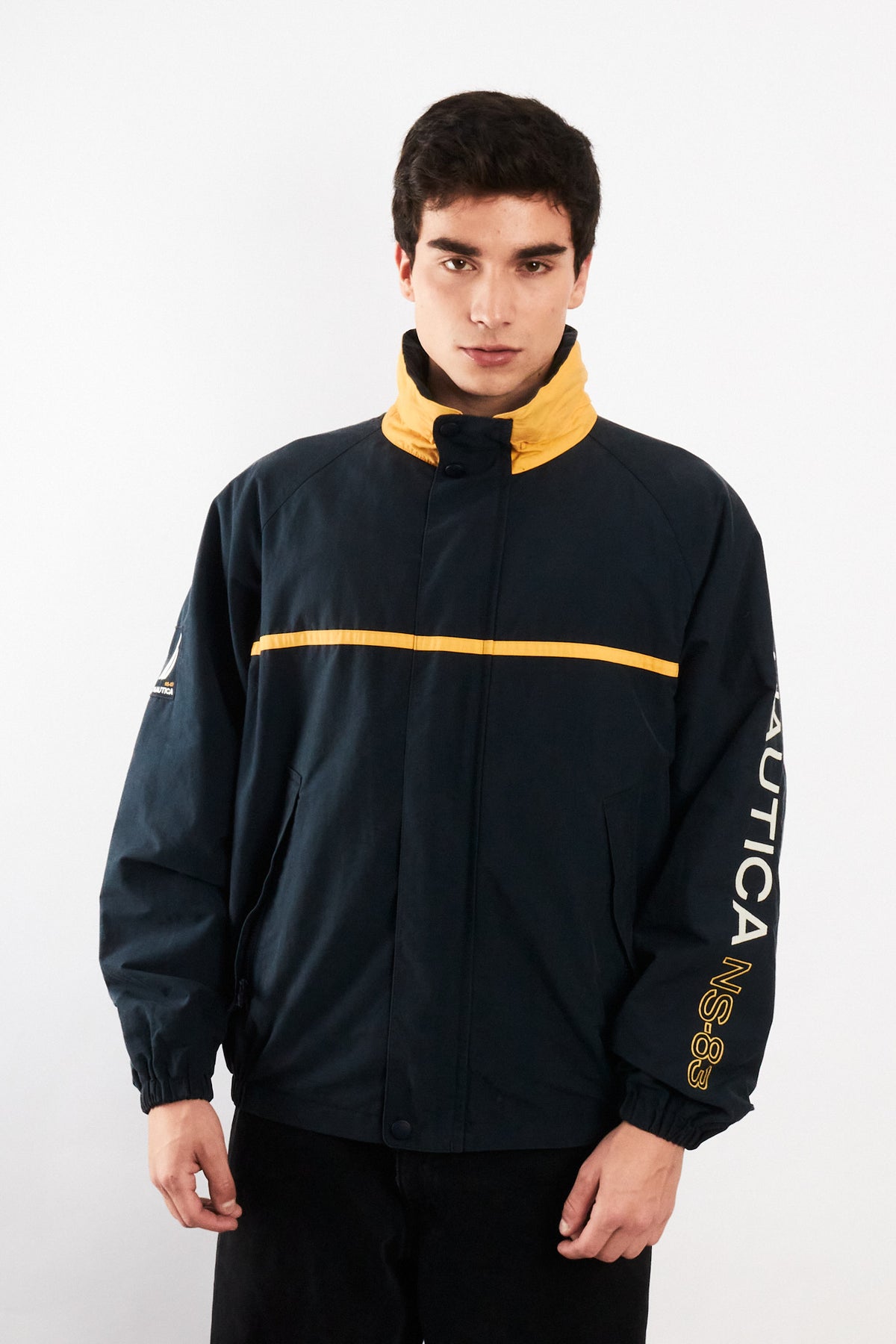 2000 Vintage Nautica Striped Spellout Jacket (M/L)