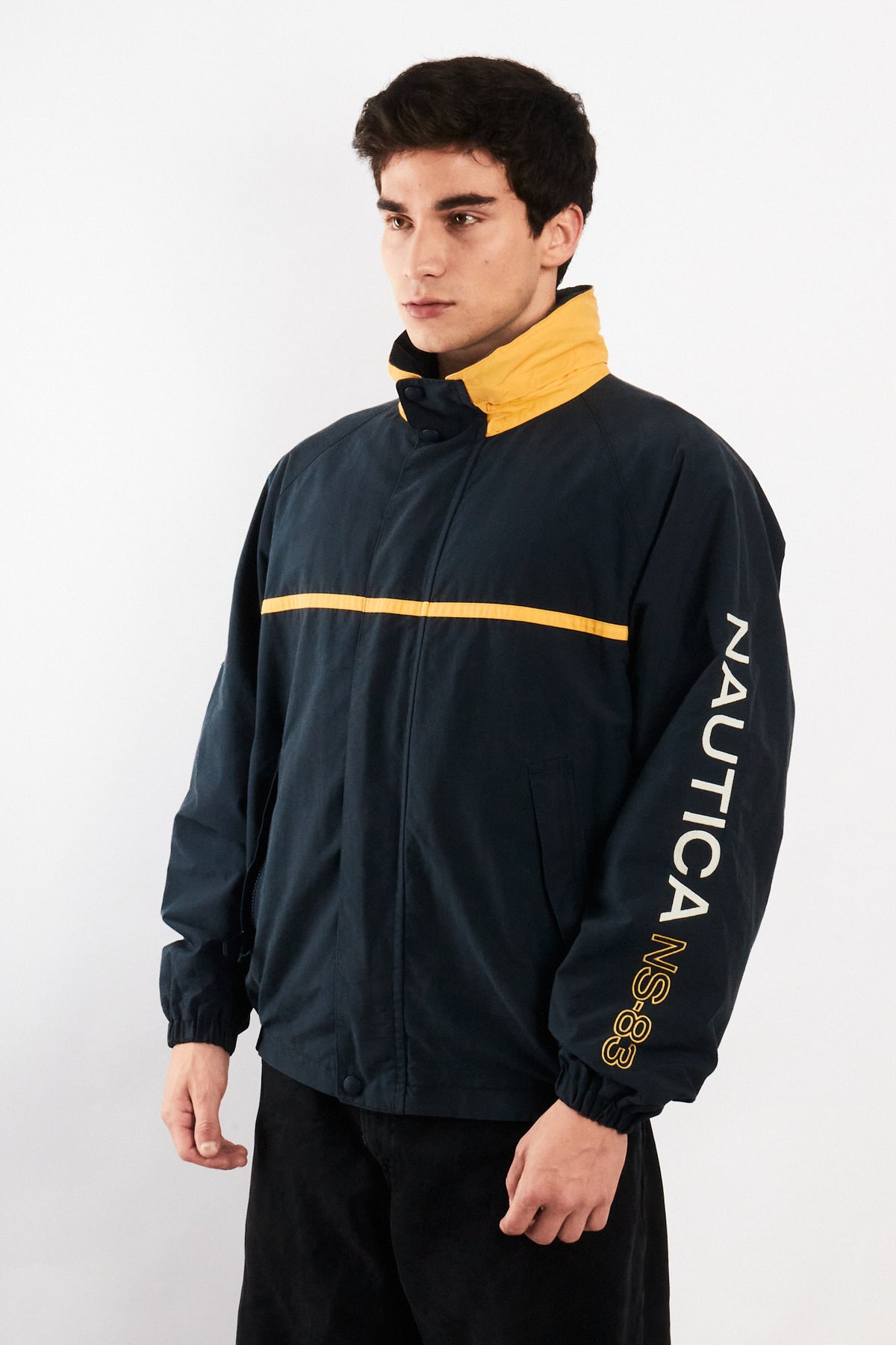 2000 Vintage Nautica Striped Spellout Jacket (M/L)