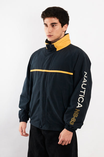 2000 Vintage Nautica Striped Spellout Jacket (M/L)