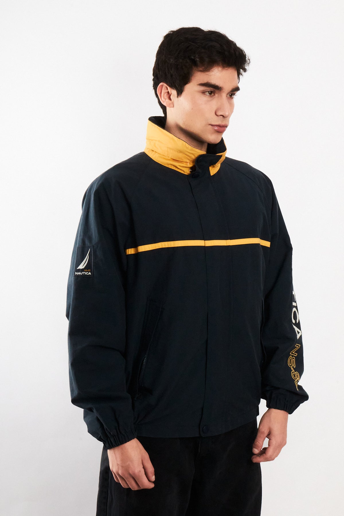 2000 Vintage Nautica Striped Spellout Jacket (M/L)