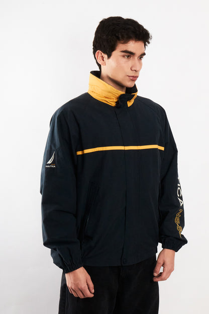 2000 Vintage Nautica Striped Spellout Jacket (M/L)