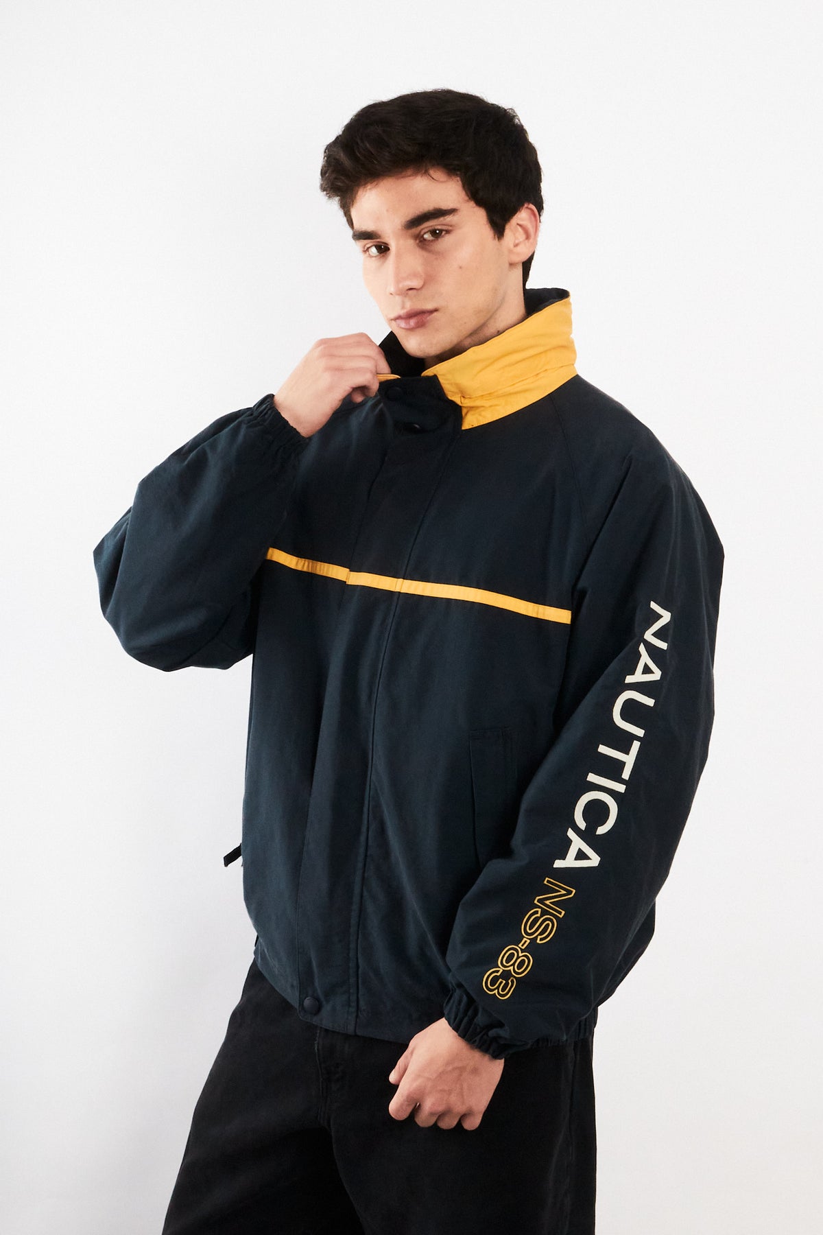 2000 Vintage Nautica Striped Spellout Jacket (M/L)