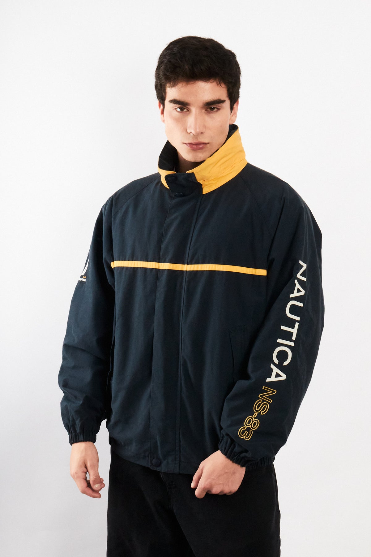 2000 Vintage Nautica Striped Spellout Jacket (M/L)