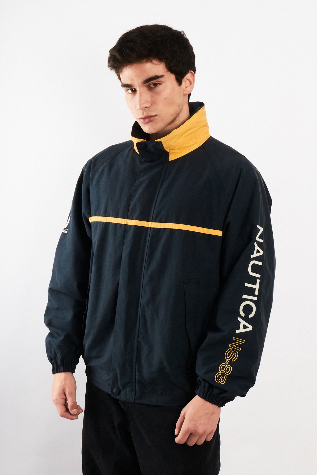 2000 Vintage Nautica Striped Spellout Jacket (M/L)