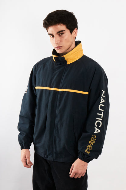 2000 Vintage Nautica Striped Spellout Jacket (M/L)
