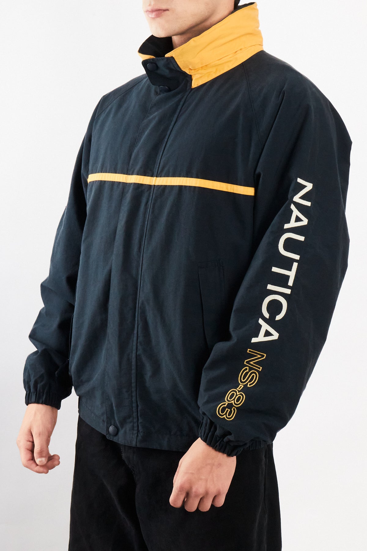 2000 Vintage Nautica Striped Spellout Jacket (M/L)