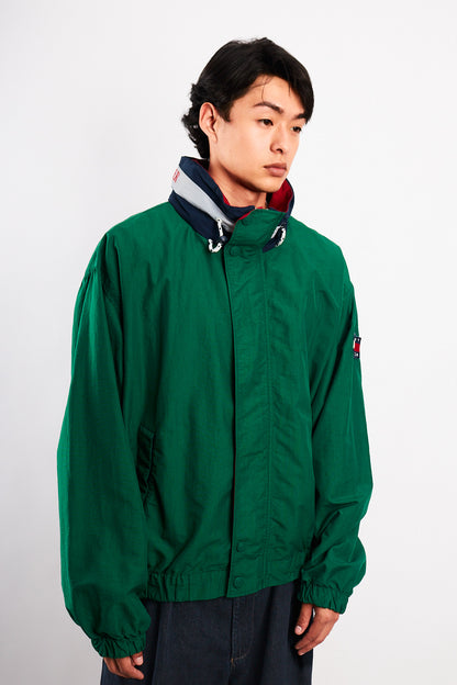 1990 Vintage Tommy Spell Out Collar Colorblock Jacket (L)