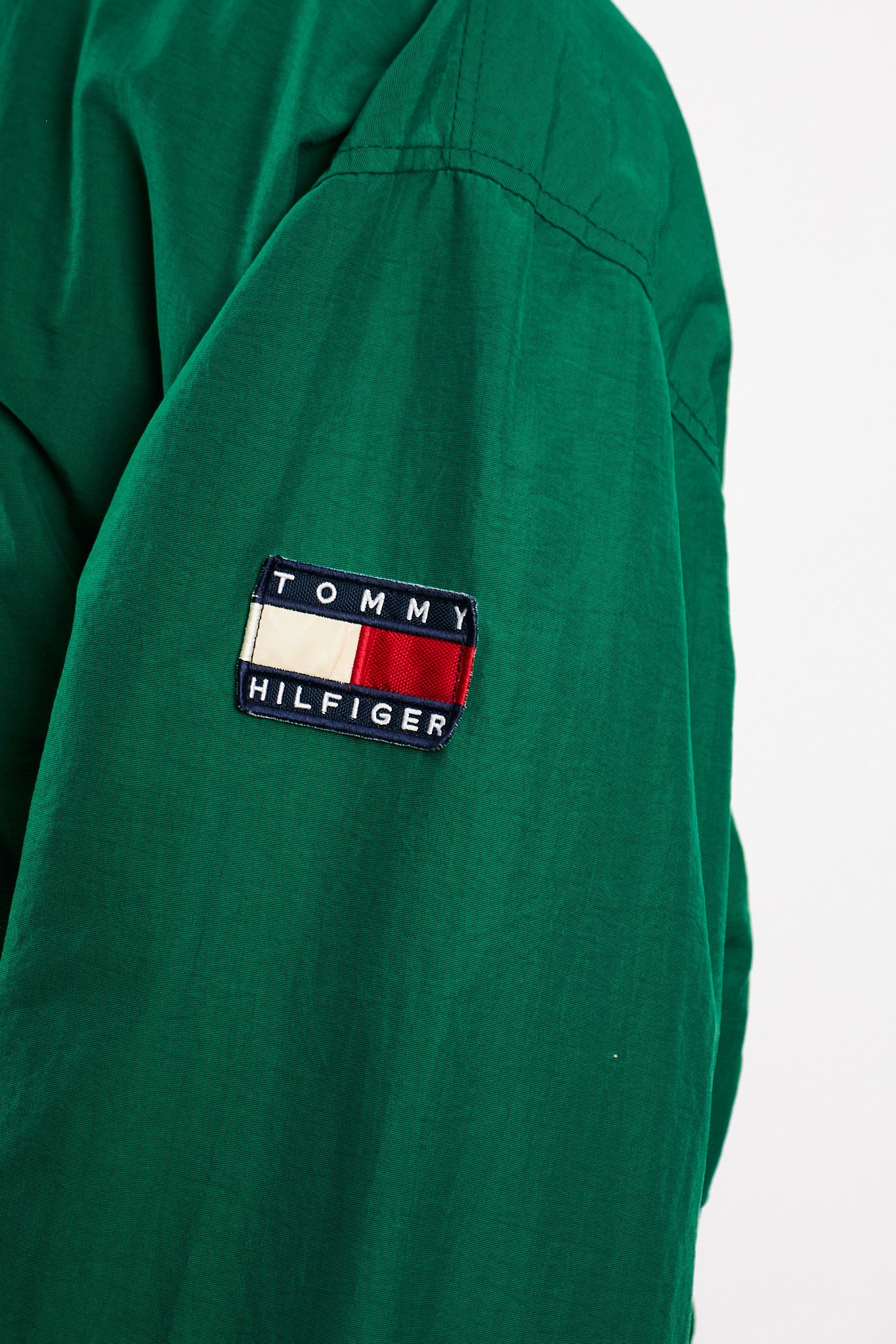 1990 Vintage Tommy Spell Out Collar Colorblock Jacket (L)