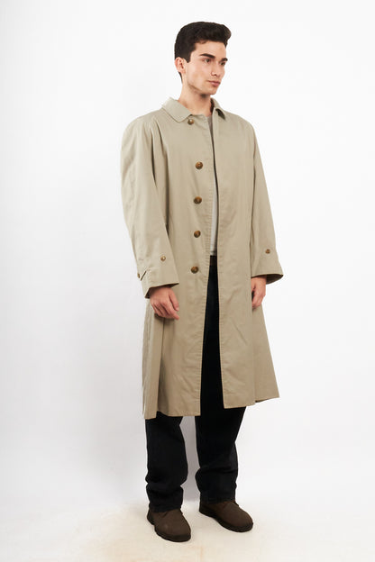 2000 Vintage Burberry's Beige Tartan Trench Coat (L/XL)