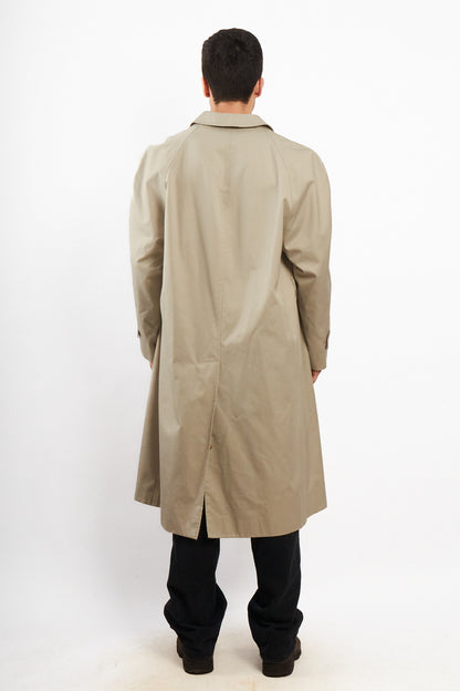2000 Vintage Burberry's Beige Tartan Trench Coat (L/XL)