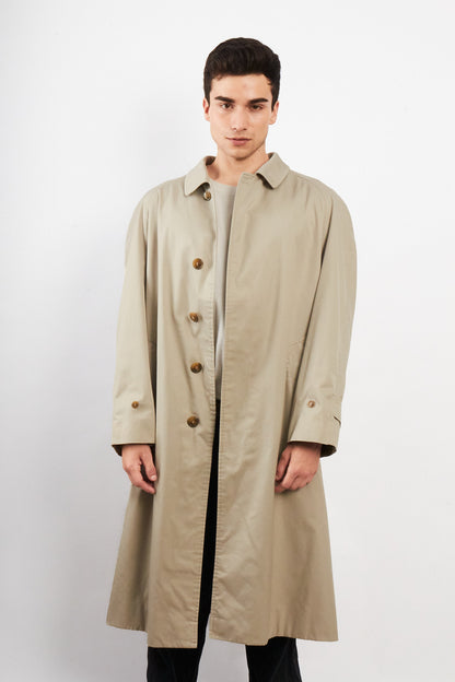 2000 Vintage Burberry's Beige Tartan Trench Coat (L/XL)