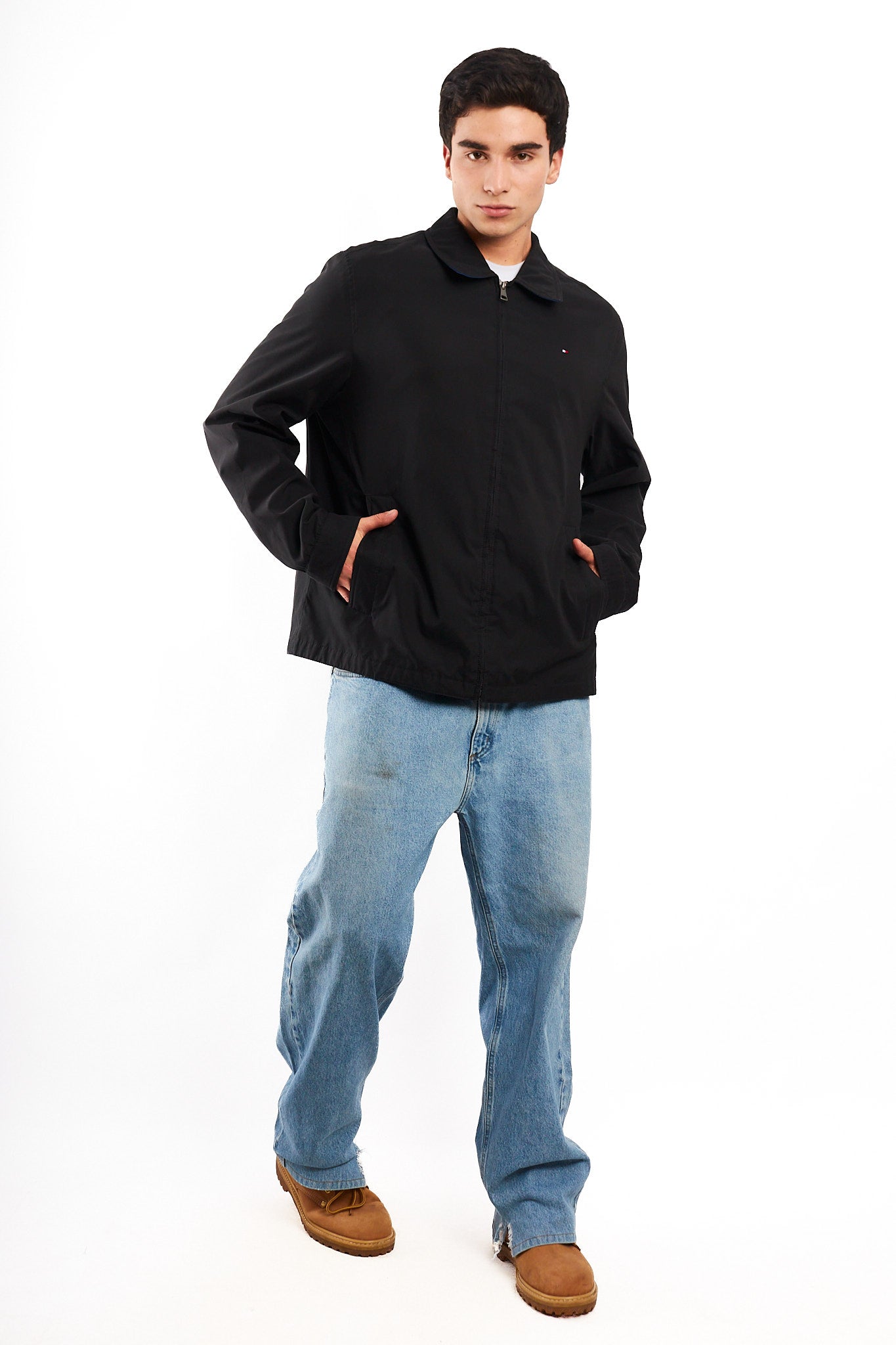 2010 Tommy Hilfiger Black Impermeable Harrington (L/XL)