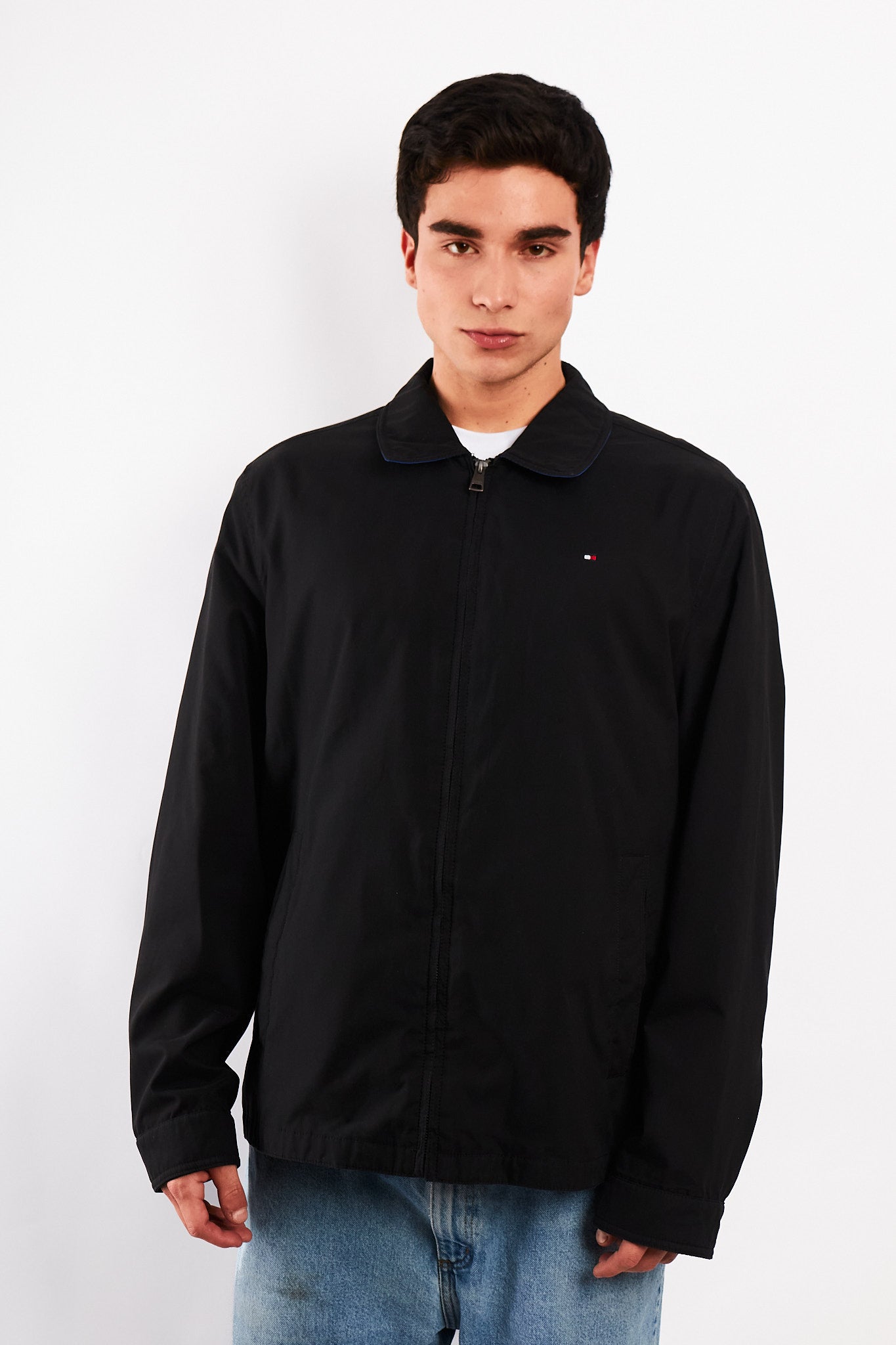 2010 Tommy Hilfiger Black Impermeable Harrington (L/XL)