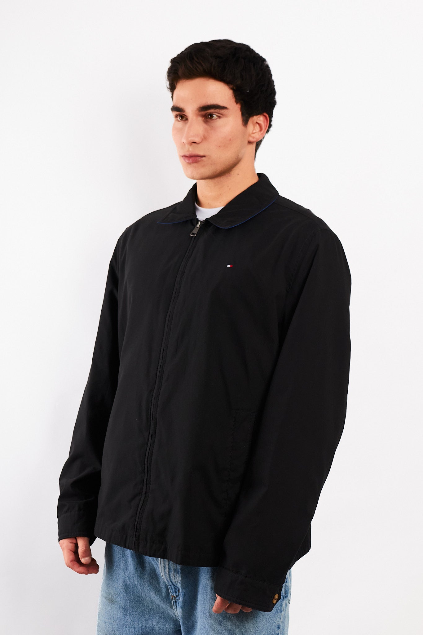 2010 Tommy Hilfiger Black Impermeable Harrington (L/XL)