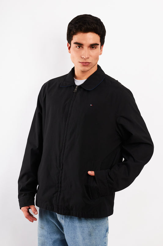 2010 Tommy Hilfiger Black Impermeable Harrington (L/XL)