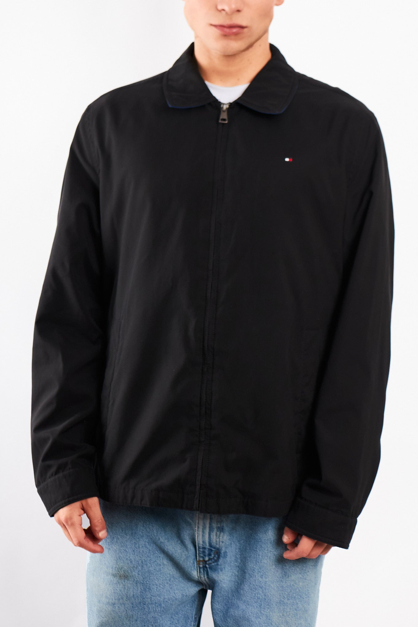 2010 Tommy Hilfiger Black Impermeable Harrington (L/XL)