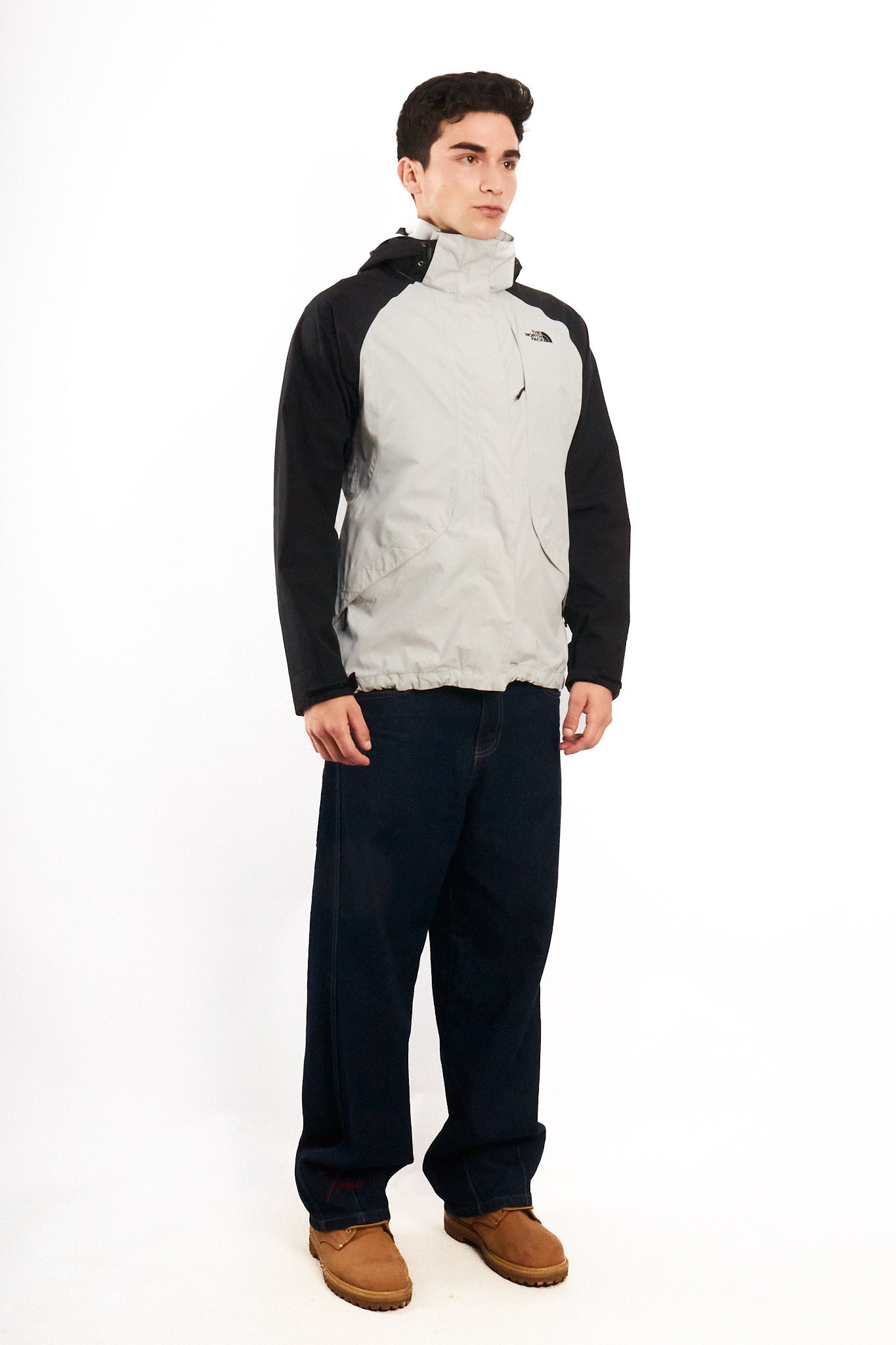 2000 Vintage North Face Black n' White Impermeable Jackett (S/M)