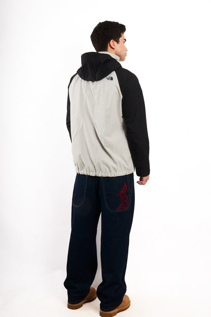 2000 Vintage North Face Black n' White Impermeable Jackett (S/M)