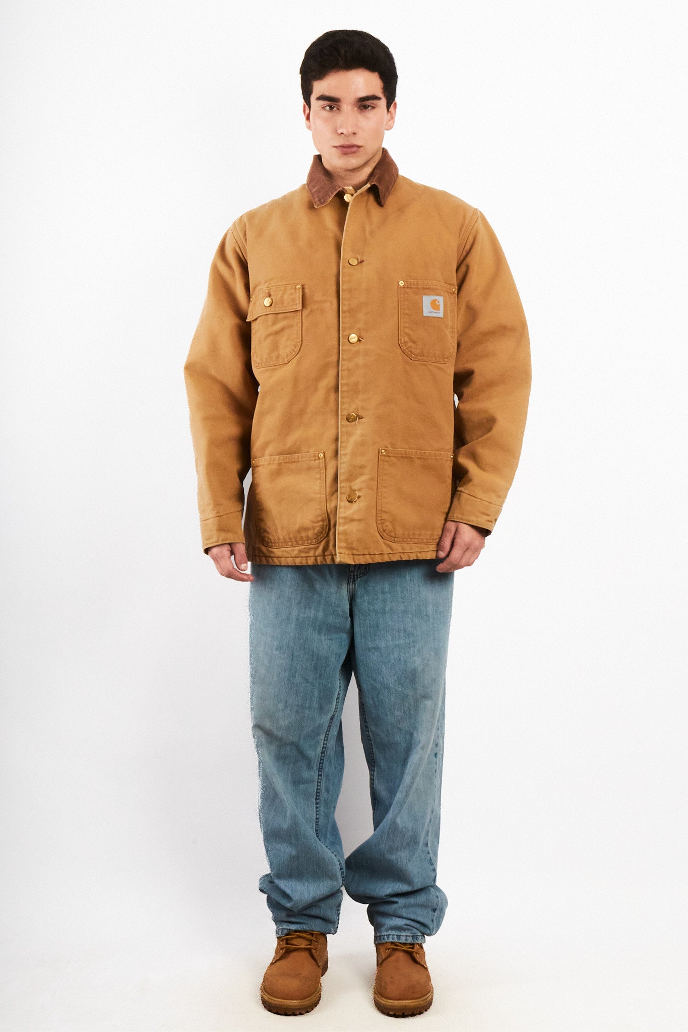 2000 Vintage Carhartt Hamilton Brown Michigan Chore Coat (L/XL)
