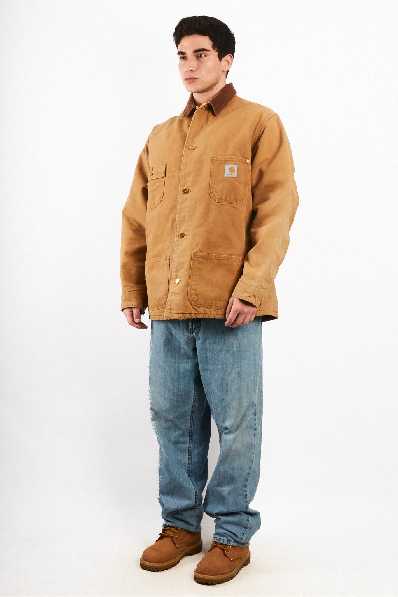 2000 Vintage Carhartt Hamilton Brown Michigan Chore Coat (L/XL)