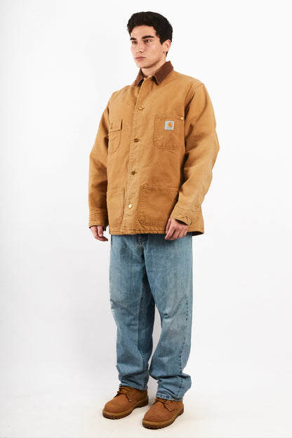 2000 Vintage Carhartt Hamilton Brown Michigan Chore Coat (L/XL)