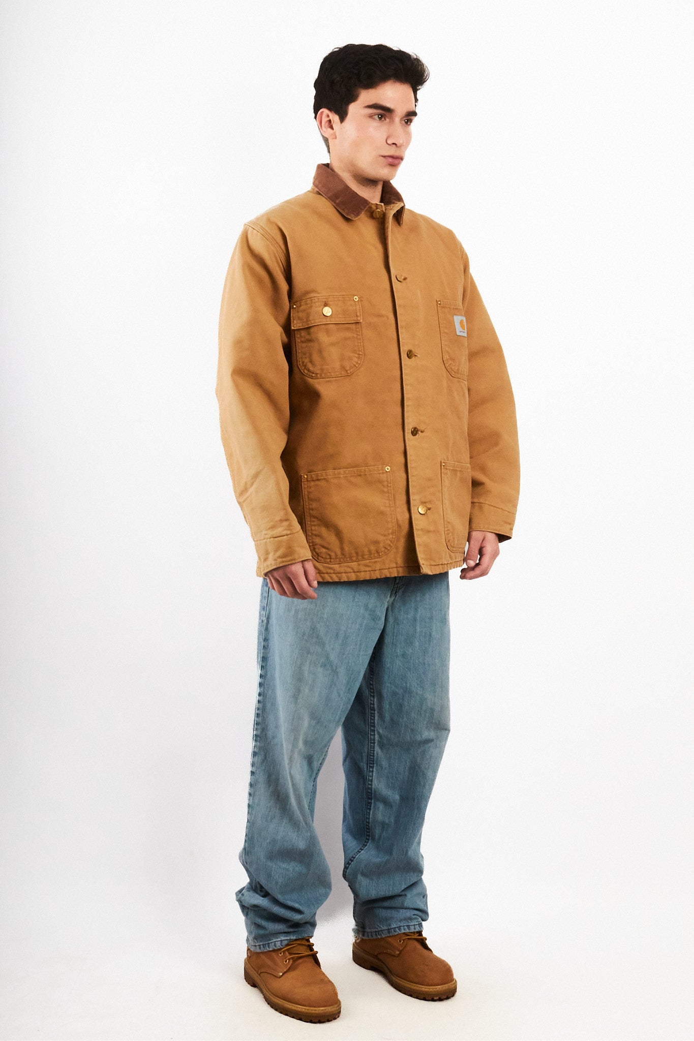 2000 Vintage Carhartt Hamilton Brown Michigan Chore Coat (L/XL)