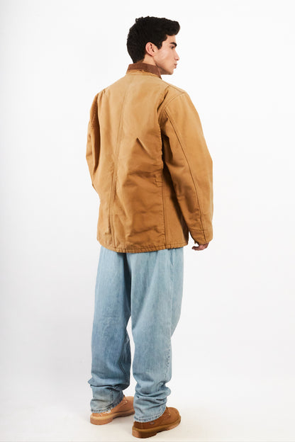 2000 Vintage Carhartt Hamilton Brown Michigan Chore Coat (L/XL)