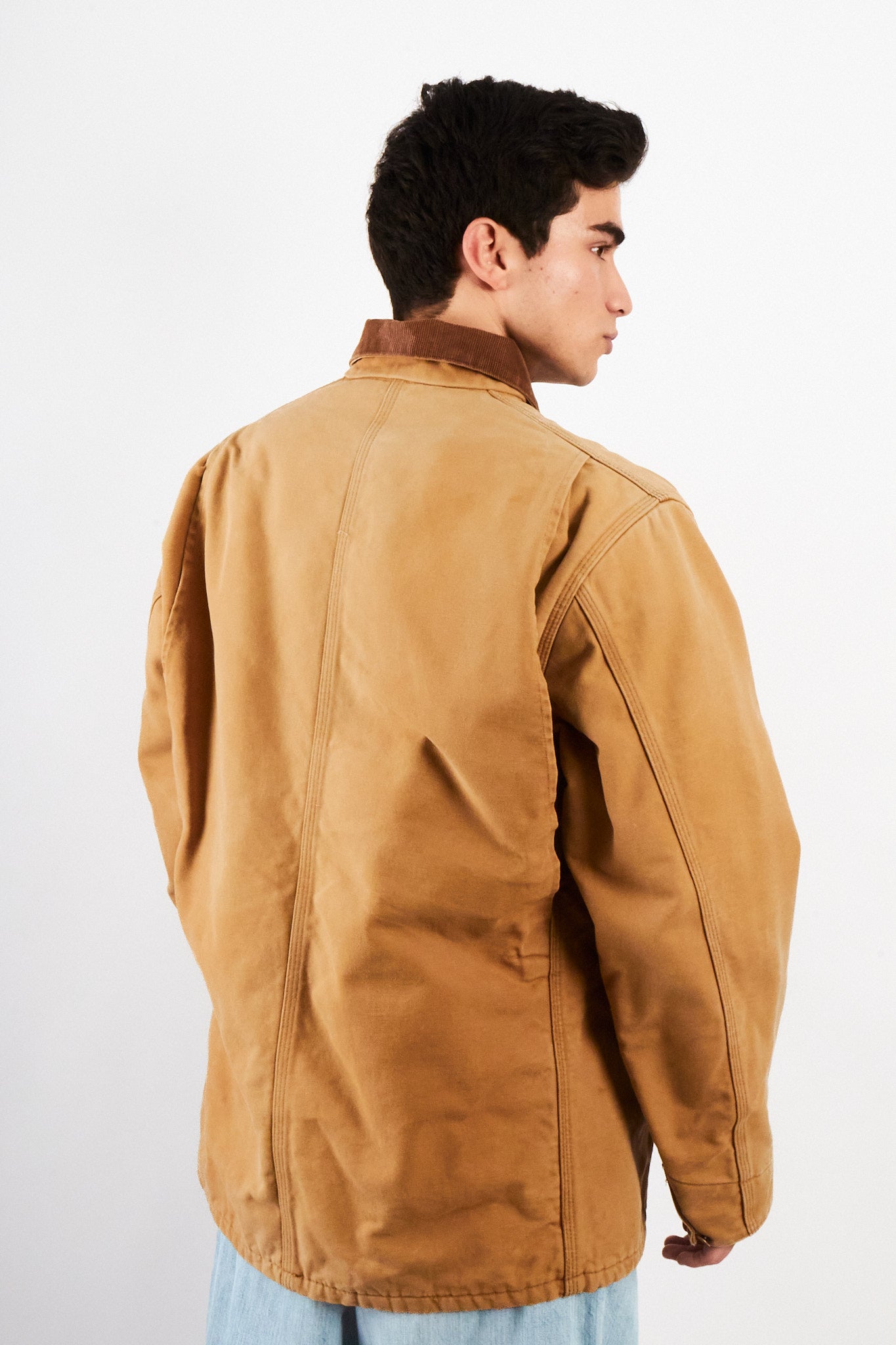 2000 Vintage Carhartt Hamilton Brown Michigan Chore Coat (L/XL)
