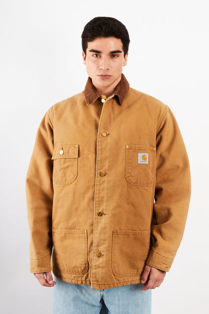 2000 Vintage Carhartt Hamilton Brown Michigan Chore Coat (L/XL)