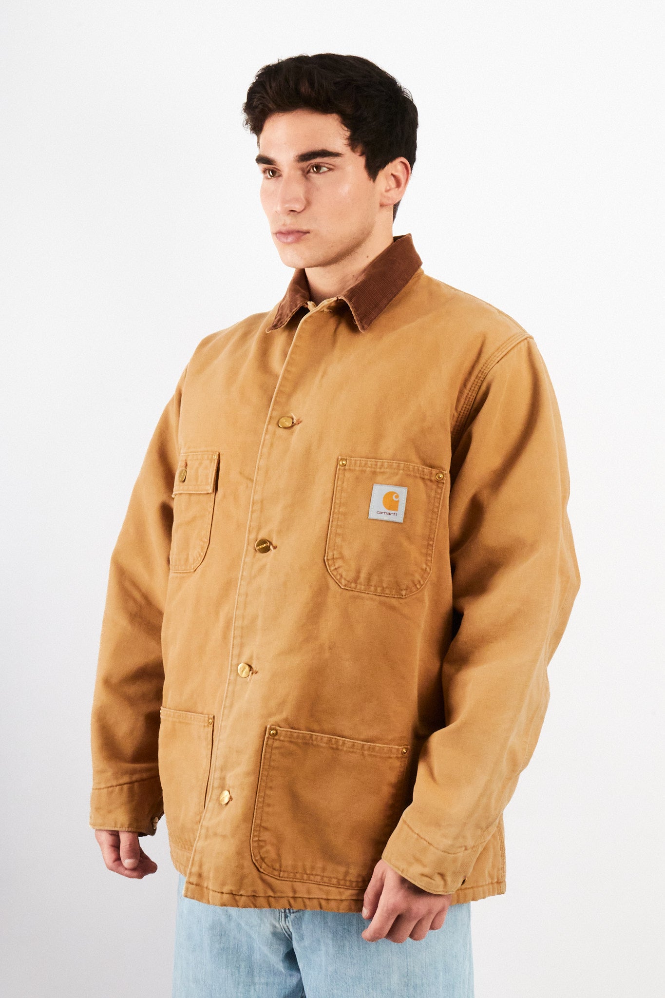2000 Vintage Carhartt Hamilton Brown Michigan Chore Coat (L/XL)