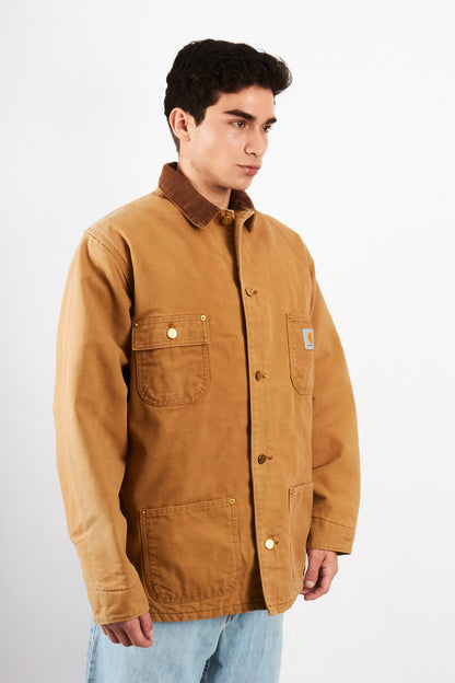 2000 Vintage Carhartt Hamilton Brown Michigan Chore Coat (L/XL)