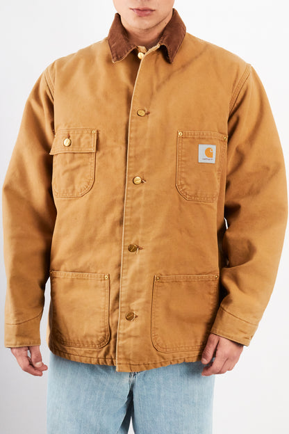 2000 Vintage Carhartt Hamilton Brown Michigan Chore Coat (L/XL)