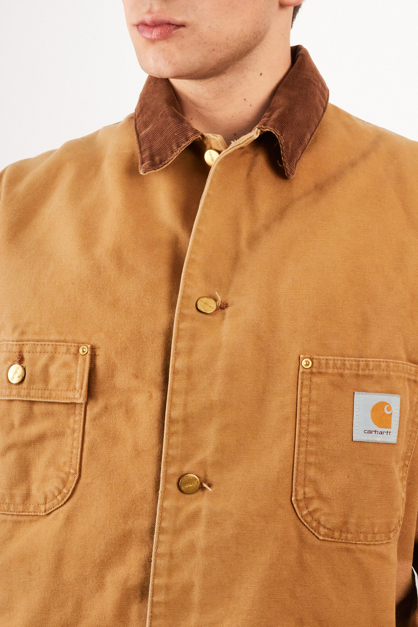 2000 Vintage Carhartt Hamilton Brown Michigan Chore Coat (L/XL)