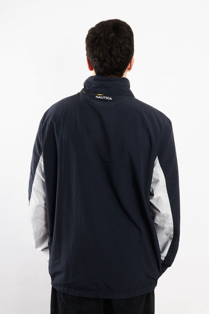 2010 Nautica Colorblock Retro Impermeable Spellout Jacket (L/XL)